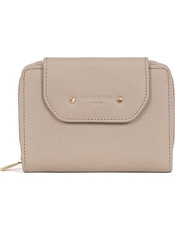 Portefeuille 2 volets Stop RFID Cuir de vachette TAIMA