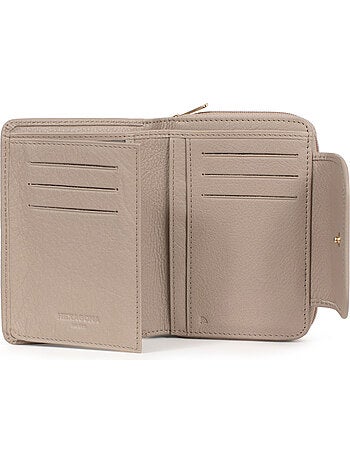 Portefeuille 2 volets Stop RFID Cuir de vachette TAIMA