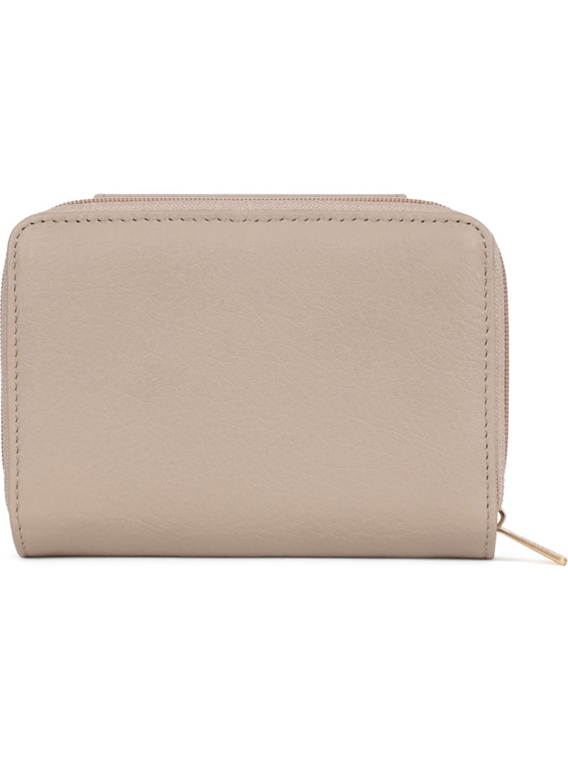 Portefeuille  2 volets  Stop RFID  Cuir de vachette TAIMA Gris - Kiabi