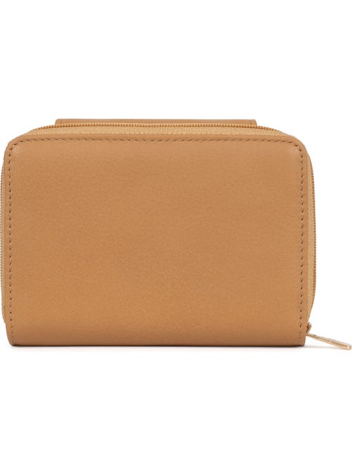 Portefeuille 2 volets Stop RFID Cuir de vachette TAIMA - Kiabi Portefeuille 2 volets Stop RFID Cuir de vachette TAIMA - Kiabi
