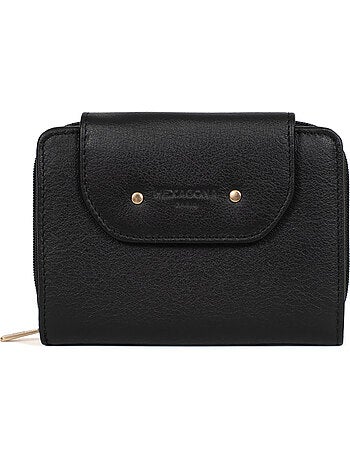 Portefeuille 2 volets Stop RFID Cuir de vachette TAIMA
