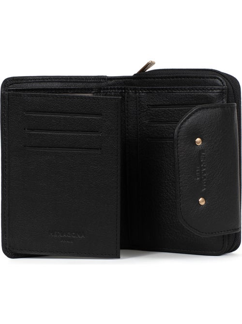 Portefeuille 2 volets Stop RFID Cuir de vachette TAIMA - Kiabi Portefeuille 2 volets Stop RFID Cuir de vachette TAIMA - Kiabi