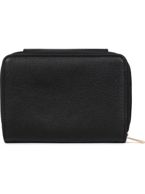 Portefeuille 2 volets Stop RFID Cuir de vachette TAIMA - Kiabi Portefeuille 2 volets Stop RFID Cuir de vachette TAIMA - Kiabi