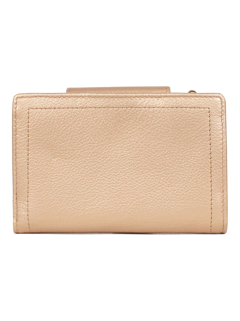 Portefeuille  2 volets  Stop RFID  Cuir LUNA Doré/or - Kiabi