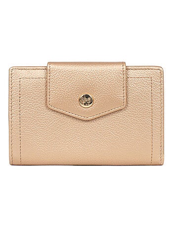 Portefeuille 2 volets stop rfid cuir luna hexagona
