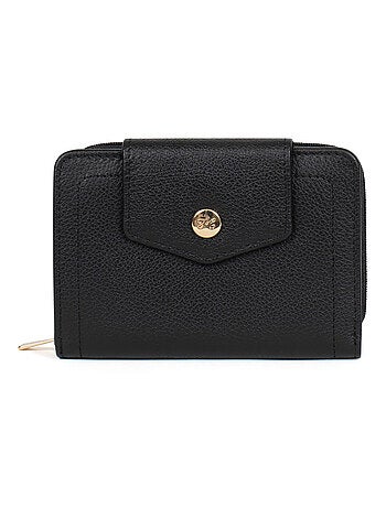 Portefeuille 2 volets stop rfid cuir luna hexagona