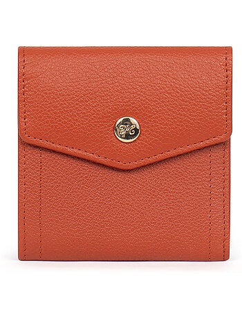 Portefeuille 2 volets stop rfid cuir luna hexagona