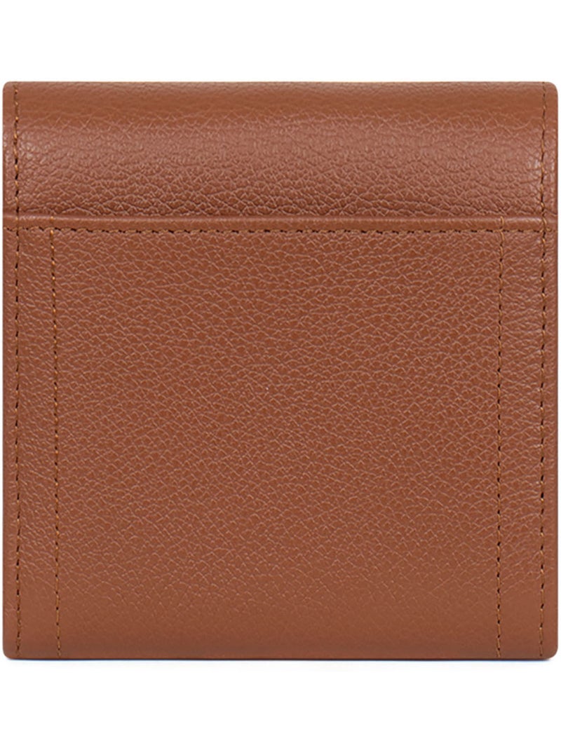 Portefeuille  2 volets  Stop RFID  Cuir LUNA Marron caramel - Kiabi