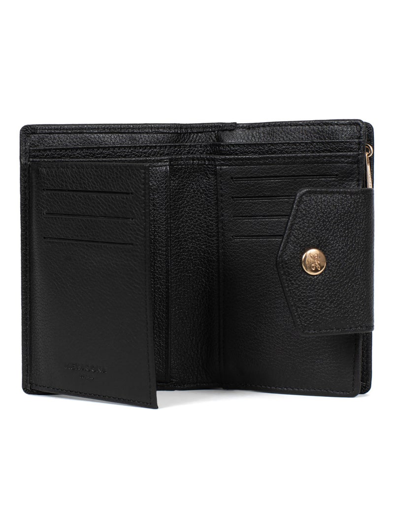Portefeuille  2 volets  Stop RFID  Cuir LUNA Noir - Kiabi