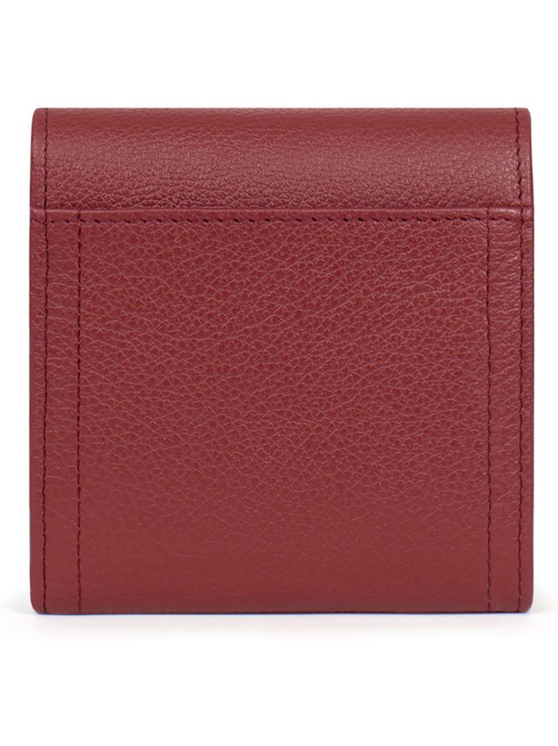 Portefeuille  2 volets  Stop RFID  Cuir LUNA Rouge carmin - Kiabi