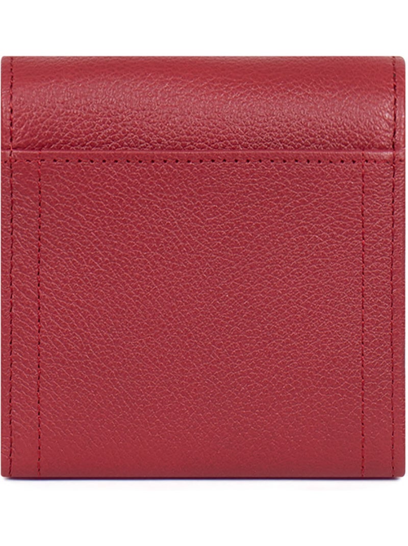 Portefeuille  2 volets  Stop RFID  Cuir LUNA Rouge foncé - Kiabi