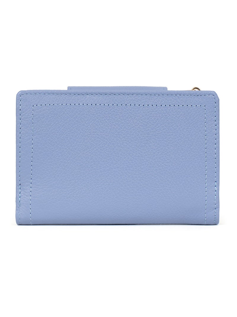 Portefeuille  2 volets  Stop RFID  Cuir LUNA Violet clair - Kiabi