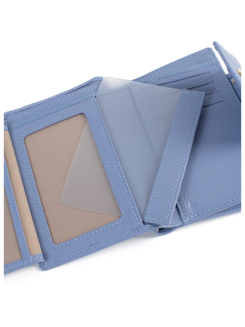 Portefeuille  2 volets  Stop RFID  Cuir LUNA Violet clair - Kiabi