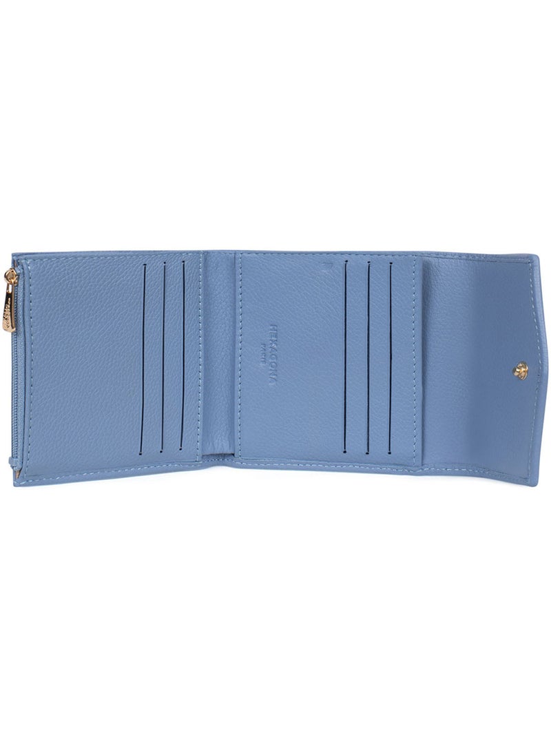 Portefeuille  2 volets  Stop RFID  Cuir LUNA Violet clair - Kiabi