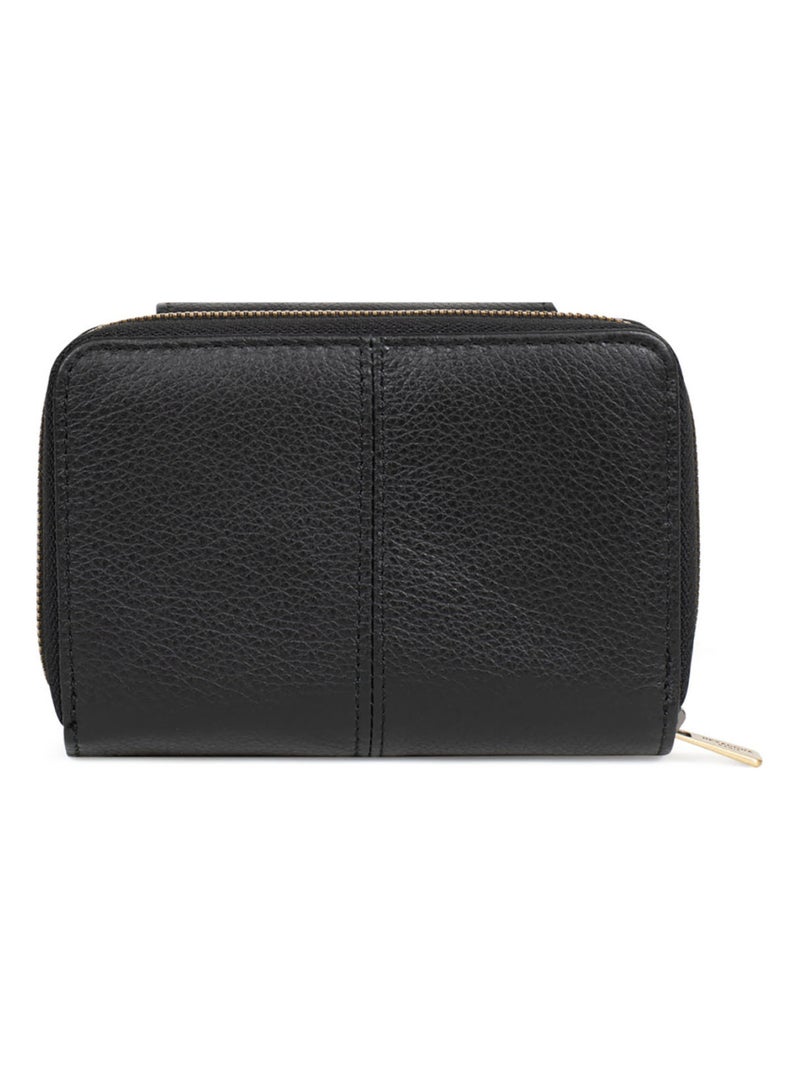 Portefeuille  2 volets  Stop RFID  Cuir Parisienne Noir - Kiabi