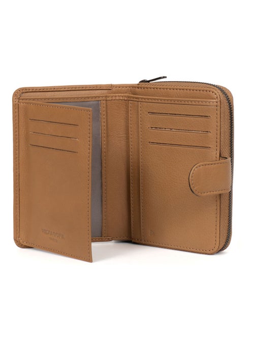 Portefeuille  2 volets  Stop RFID  Cuir SAUVAGE - Kiabi