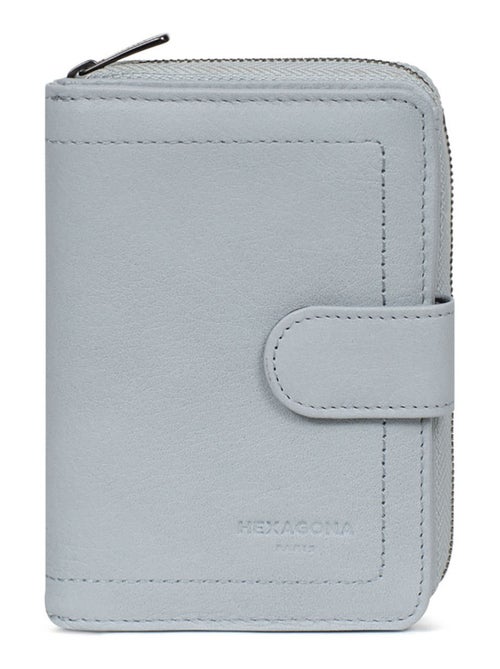 Portefeuille  2 volets  Stop RFID  Cuir SAUVAGE - Kiabi