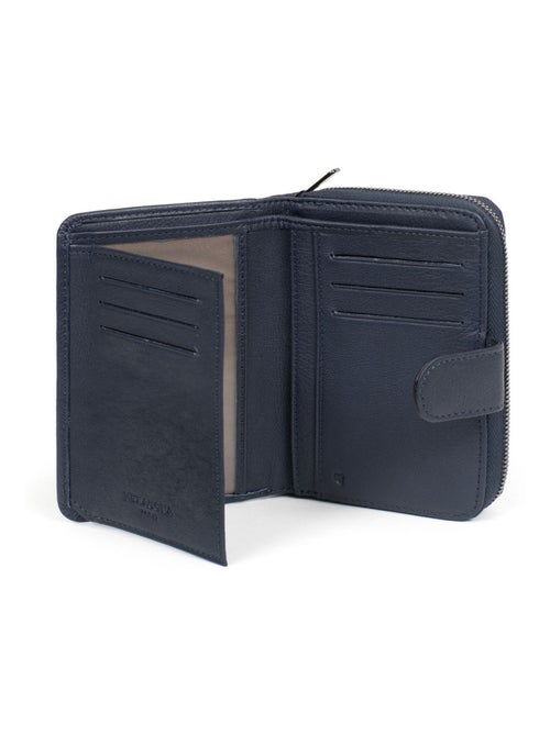 Portefeuille  2 volets  Stop RFID  Cuir SAUVAGE - Kiabi