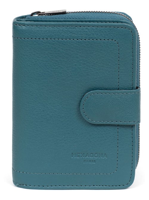 Portefeuille  2 volets  Stop RFID  Cuir SAUVAGE - Kiabi