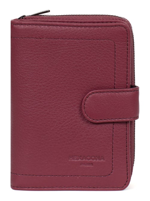 Portefeuille  2 volets  Stop RFID  Cuir SAUVAGE - Kiabi