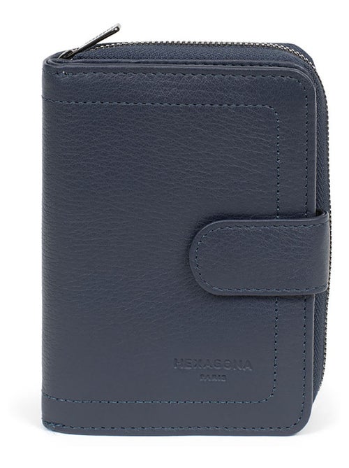 Portefeuille  2 volets  stop rfid  cuir sauvage hexagona - Kiabi
