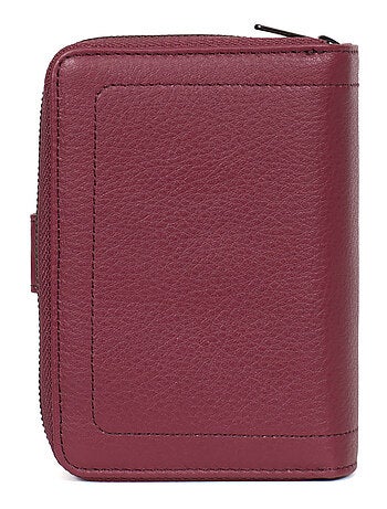 Portefeuille 2 volets stop rfid cuir sauvage hexagona