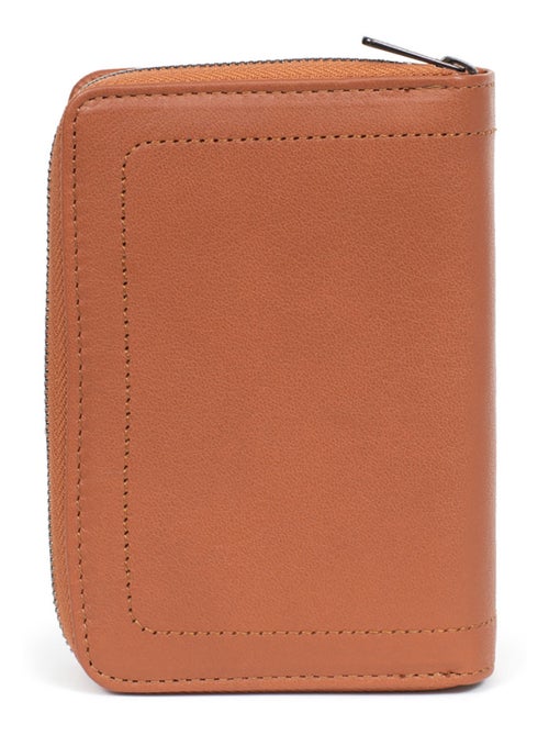 Portefeuille  2 volets  Stop RFID  Cuir SAUVAGE - Kiabi