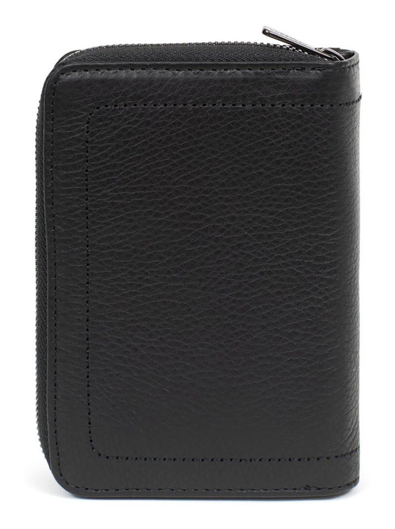 Portefeuille  2 volets  Stop RFID  Cuir SAUVAGE Noir - Kiabi