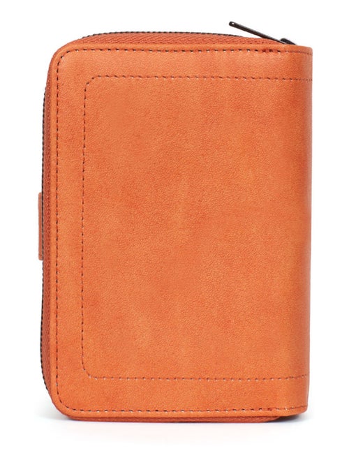 Portefeuille  2 volets  Stop RFID  Cuir SAUVAGE - Kiabi