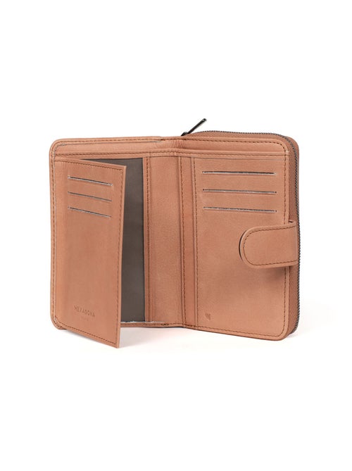 Portefeuille  2 volets  Stop RFID  Cuir SAUVAGE - Kiabi