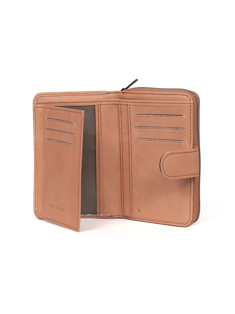 Portefeuille  2 volets  Stop RFID  Cuir SAUVAGE Peche - Kiabi