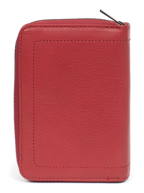 Portefeuille  2 volets  Stop RFID  Cuir SAUVAGE - Kiabi