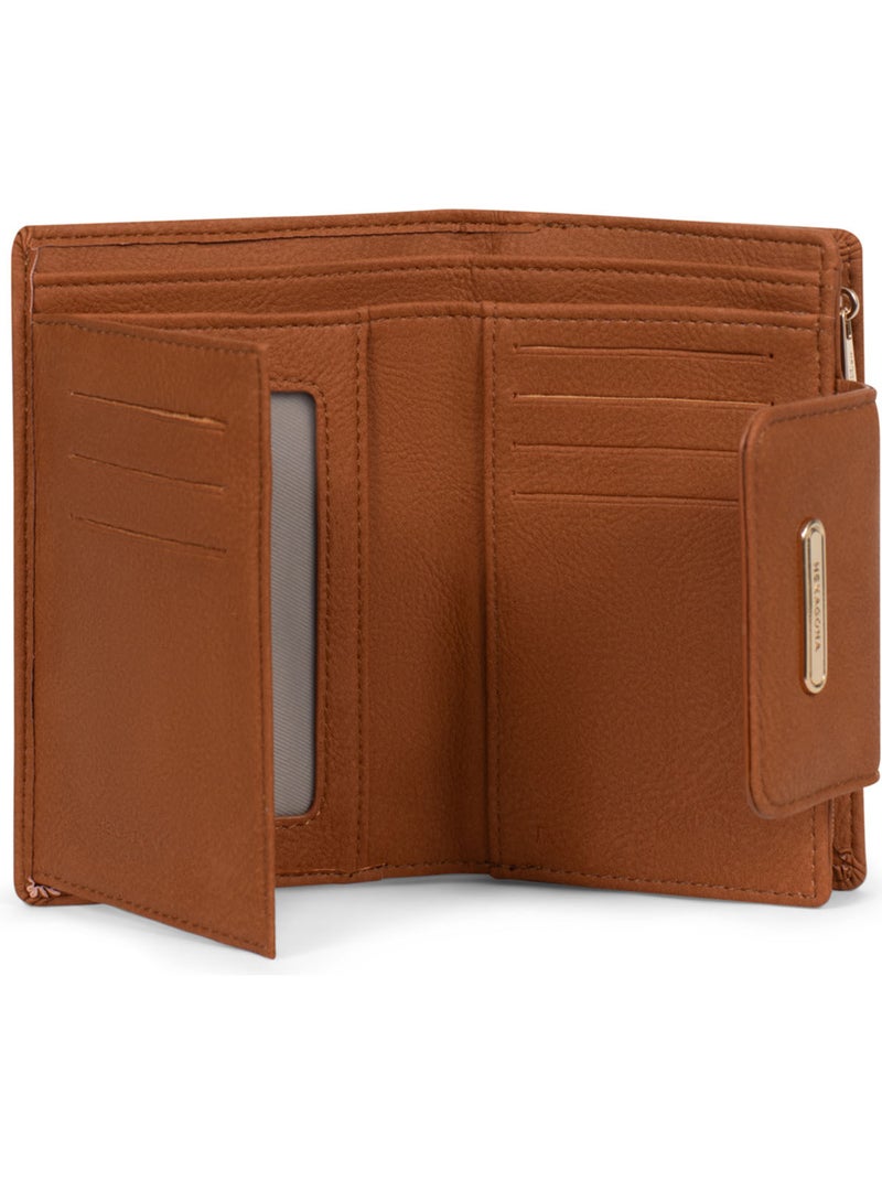 Portefeuille  2 volets  Stop RFID MOLY Marron caramel - Kiabi