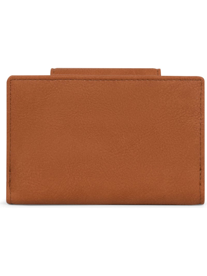 Portefeuille  2 volets  Stop RFID MOLY Marron caramel - Kiabi