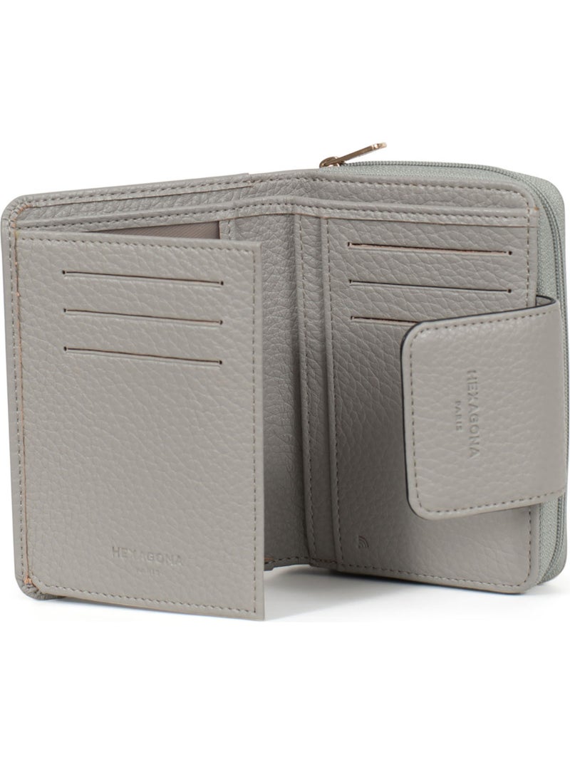 Portefeuille  2 volets  Stop RFID ZORA Gris clair - Kiabi