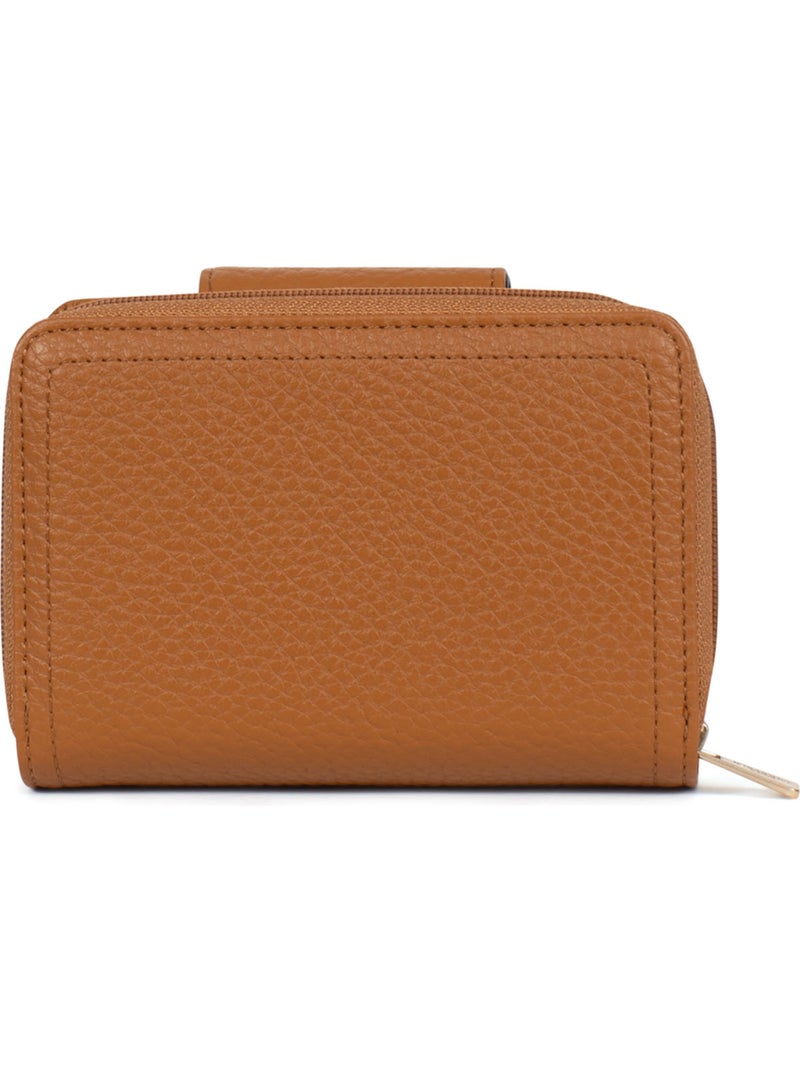 Portefeuille  2 volets  Stop RFID ZORA Marron caramel - Kiabi