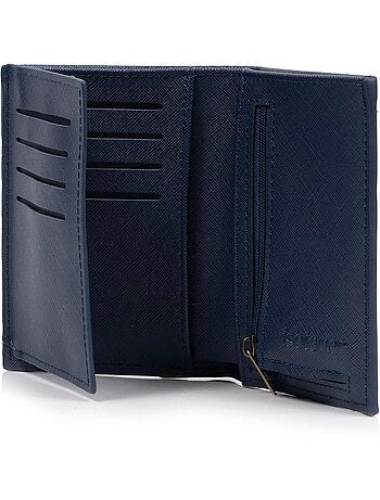 Portefeuille 3 volets homme noir isotoner