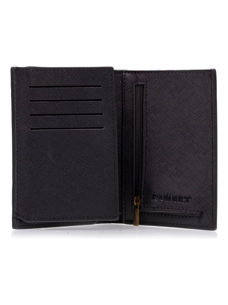 Portefeuille 3 volets homme noir isotoner Noir - Kiabi