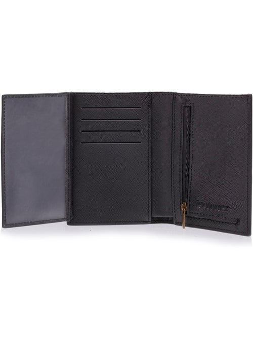 Portefeuille 3 volets homme noir isotoner - Kiabi