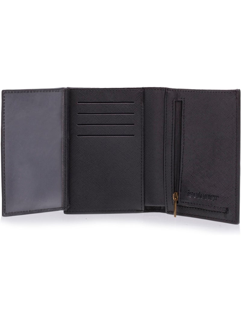 Portefeuille 3 volets homme noir isotoner Noir - Kiabi