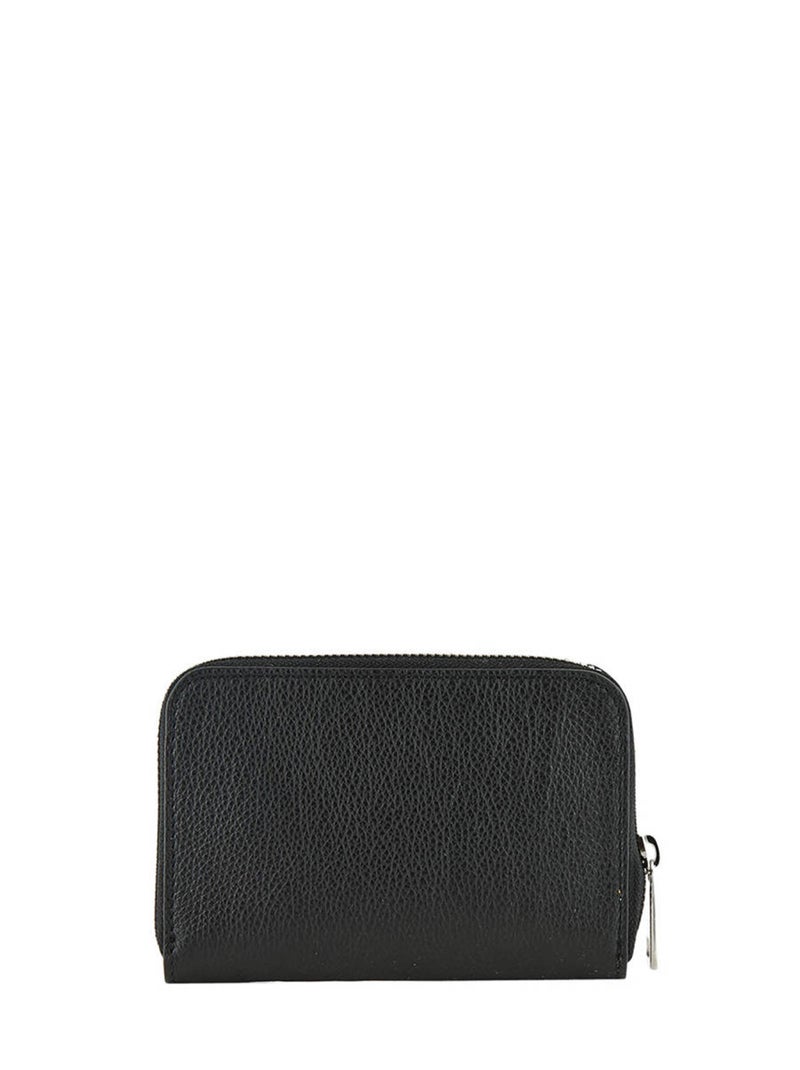 Portefeuille Caviar Cuir Milano Cuir De Vachette Noir Noir - Kiabi