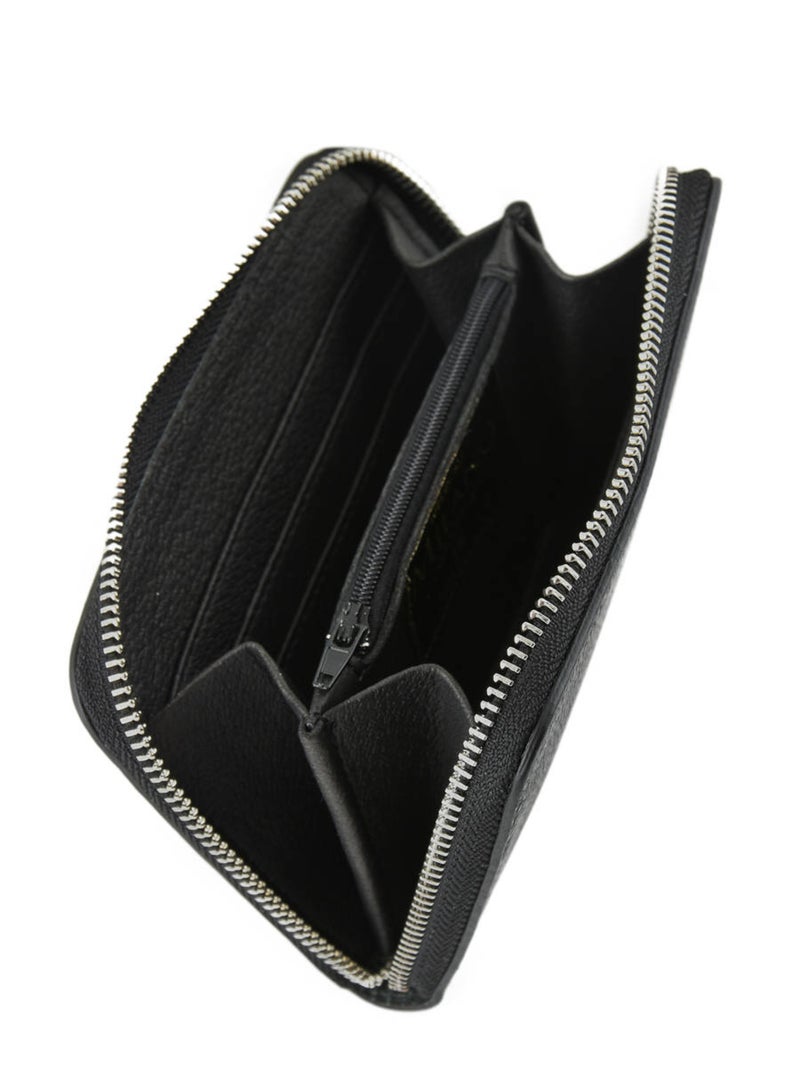 Portefeuille Caviar Cuir Milano Cuir De Vachette Noir Noir - Kiabi