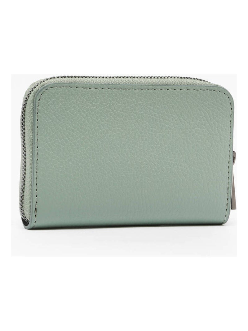 Portefeuille Caviar Cuir Milano Cuir De Vachette Vert kaki clair - Kiabi