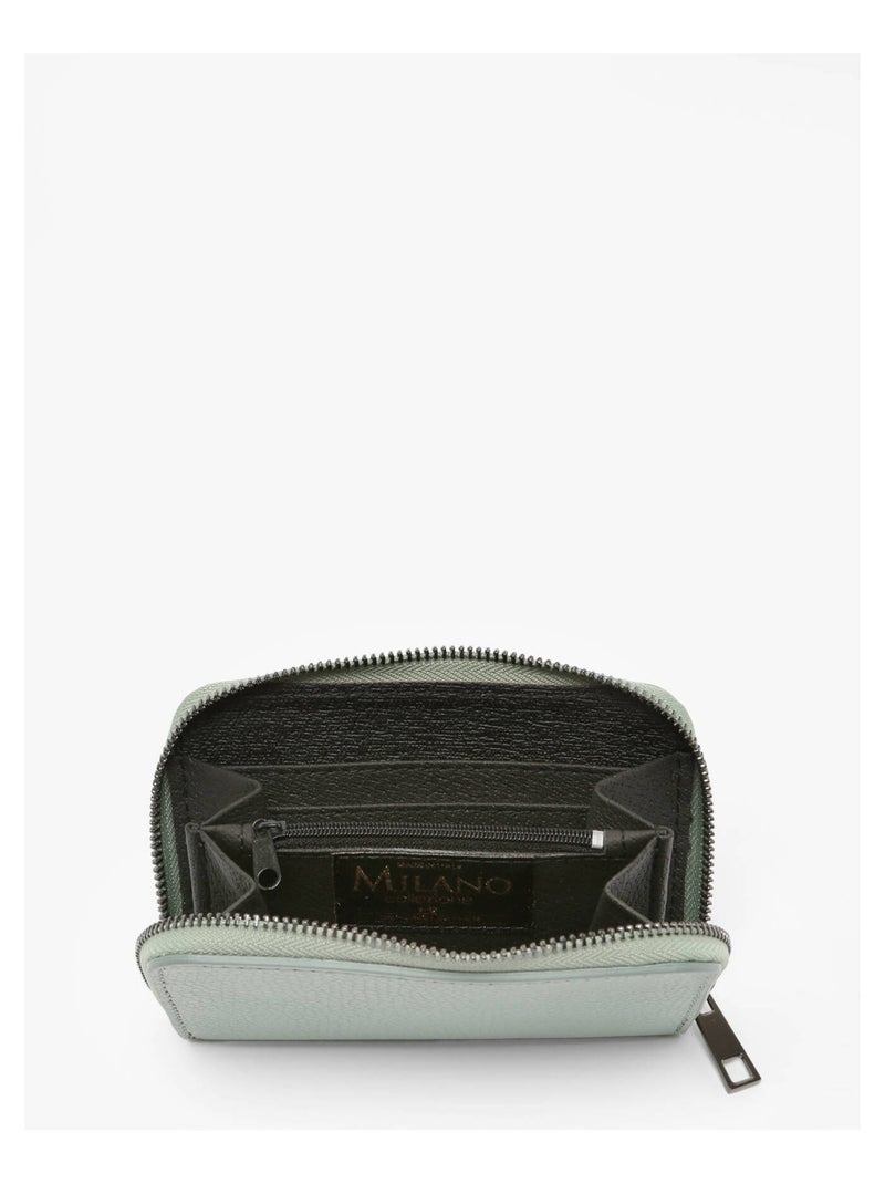 Portefeuille Caviar Cuir Milano Cuir De Vachette Vert kaki clair - Kiabi