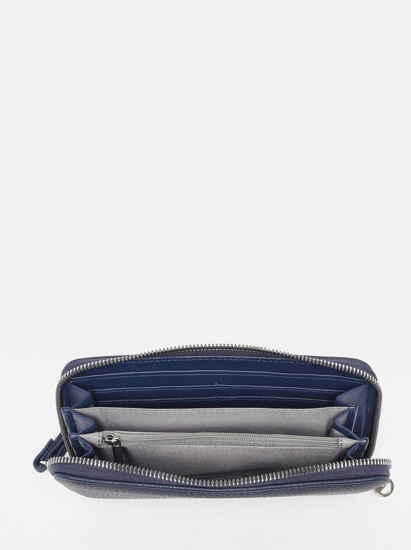 Portefeuille Classic Miniprix Toile Enduite Bleu - Kiabi