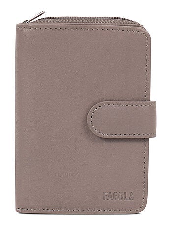 Portefeuille Cuir 2 Volets Stop RFID Femme Émy | FAGOLA
