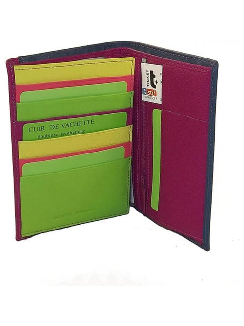 Portefeuille cuir bi-ton MARTIN - Kiabi