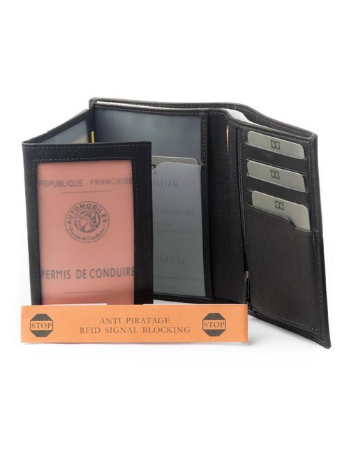 Portefeuille cuir Coulter David William - Kiabi