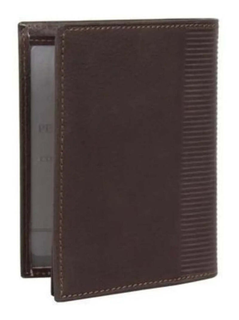 Portefeuille cuir David William D5344 Marron - Kiabi