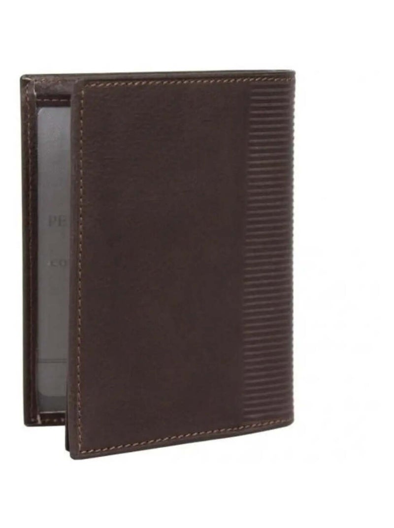 Portefeuille cuir David William D5344 Marron - Kiabi